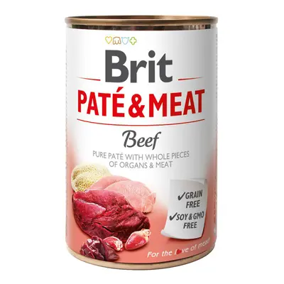 6x400g Brit Brit Paté & Meat nedves kutyatáp - Marha