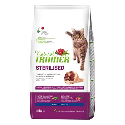 2x1,5kg kg Natural Trainer Cat Sterilised sonka száraz macskatáp