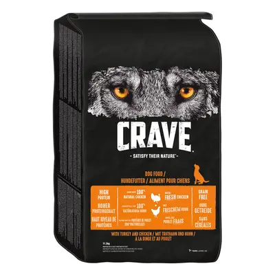 2x11,5kg Crave Adult pulyka & csirke száraz kutyatáp