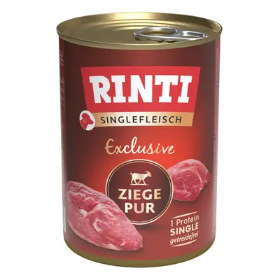 6x400g RINTI Singlefleisch Exclusive kecske pur nedves kutyatáp