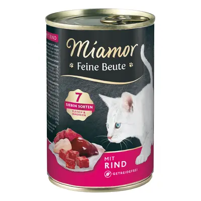 24x400g Miamor Feine Beute nedves macskatáp-marha