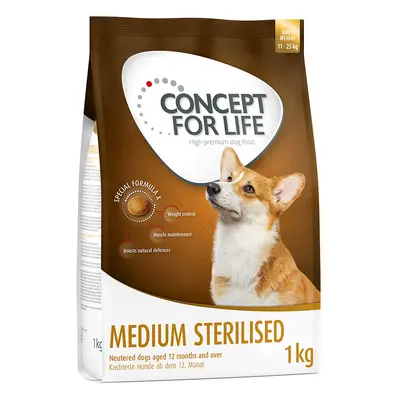 4x1kg Concept for Life Medium Sterilised száraz kutyatáp 10% kedvezménnnyel