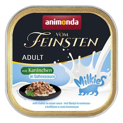 36x100g animonda Vom Feinsten Adult Milkies Nyúl tejszínes szószban nedves macskatáp