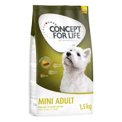 4x1,5kg Concept for Life Mini Adult száraz kutyatáp 10% kedvezménnnyel