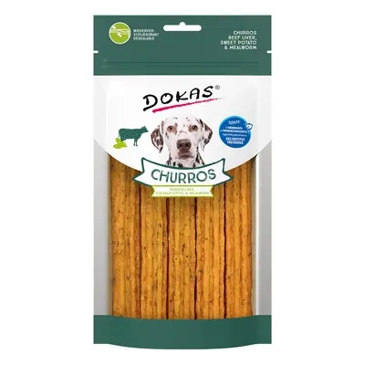 2x150g Dokas Churros marhamájjal, édesburgonyával és lisztkukacokkal kutyasnack