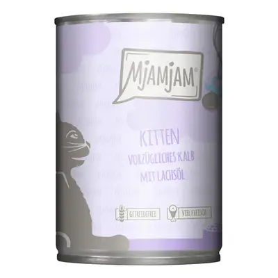 6x400g MjAMjAM Kitten - Finom borjú lazacolajjal nedves macskatáp