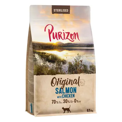 2x6,5kg Purizon Sterilised Adult lazac & csirke gabonamentes száraz macskatáp