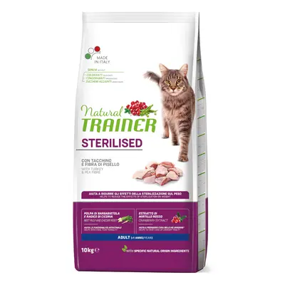 2x10kg Natural Trainer Sterilised pulyka száraz macskatáp