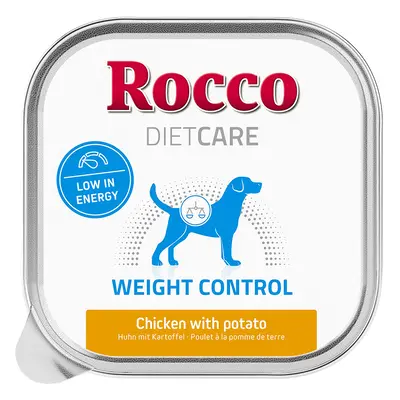 20x150g Rocco Diet Care Weight Control csirke & burgonya tálcás nedves kutyatáp