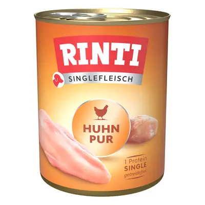 6x800 g Rinti Singlefleisch nedves kutyatáp- Csirke pur