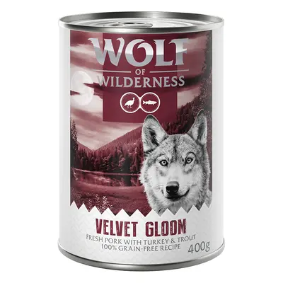 6x400 g Wolf of Wilderness "RED Meat" nedves kutyatáp - Velvet Gloom