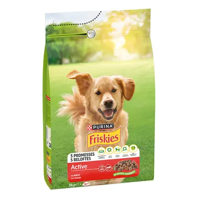 3kg PURINA Friskies Dog Adult Active marha száraz kutyatáp