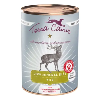 6x400g Terra Canis Alimentum Veterinarium Low Mineral Diet vad nedves kutyatáp