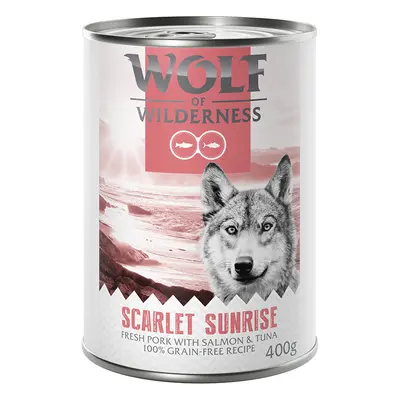 12x400g Wolf of Wilderness "RED Meat" gazdaságos csomag nedves kutyatáp Scarlet Sunrise