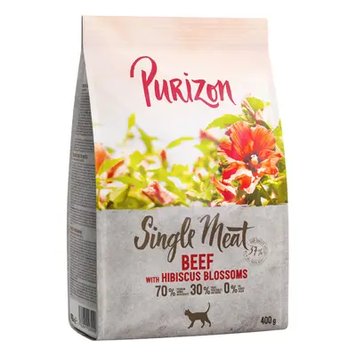 2x400g Purizon Single Meat marha & hibiszkuszvirág száraz macskatáp rendkívüli árengedménnyel