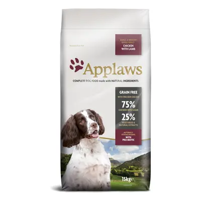 2x15kg Applaws Adult Small & Medium Breed csirke & bárány száraz kutyatáp