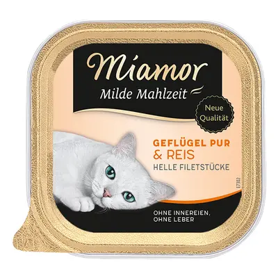 Miamor Milde Mahlzeit gazdaságos csomag 24 x 100 g - Szárnyas pur & rizs