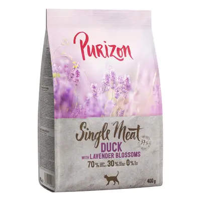 2x400g Purizon Single Meat kacsa & levendulavirág száraz macskatáp rendkívüli árengedménnyel