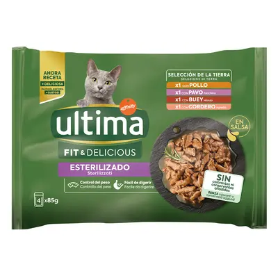 96x85 g Ultima Cat óriási árenegdménnyel! nedves macskatáp - Sterilized húsváltozatok