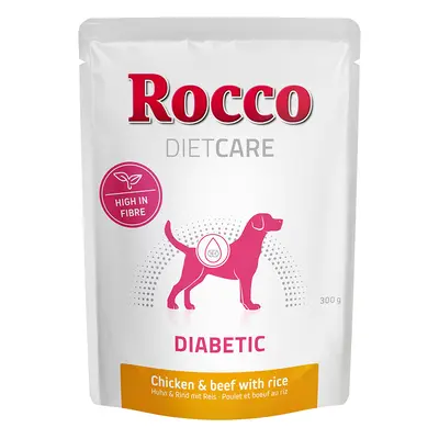 6x300g Rocco Diet Care Diabetic csirke, marha & rizs tasakos nedves kutyatáp