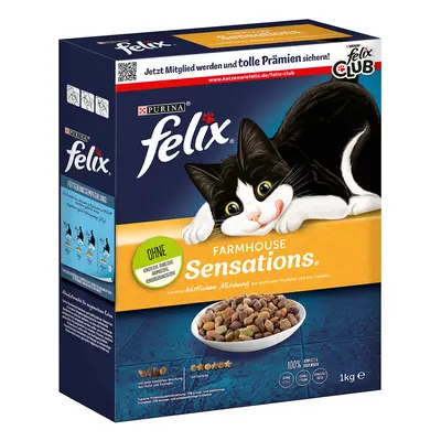 4x1kg Felix Farmhouse Sensations szárnyas száraz macskatáp