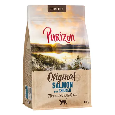 2x400g Purizon Adult lazac & csirke - gabonamentes száraz macskatáp rendkívüli árengedménnyel