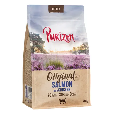 2x400g Purizon Kitten lazac & csirke - gabonamentes száraz macskatáp rendkívüli árengedménnyel