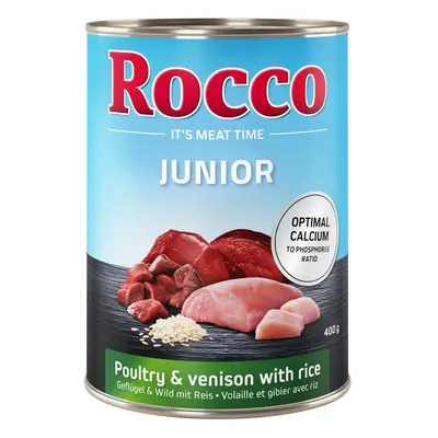 6x400g Rocco Junior Szárnyas, vad & rizs nedves kutyatáp