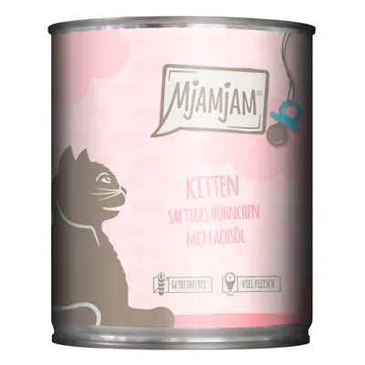 6x800g MjAMjAM Kitten - Finom borjú lazacolajjal nedves macskatáp