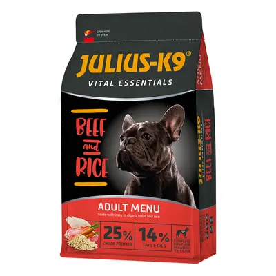 12kg Vital Essentials, JULIUS-K9, beef & rice, száraz kutyatáp