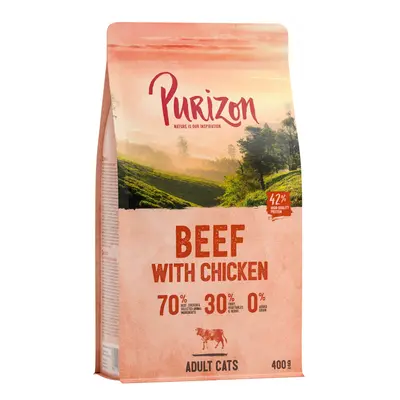 2x400g Purizon Adult marha & csirke - gabonamentes száraz macskatáp rendkívüli árengedménnyel