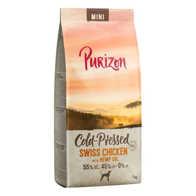 2x1kg Purizon Coldpressed Mini svájci csirke & kenderolaj száraz kutyatáp rendkívüli árengedménn