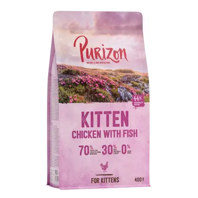 2x400g Purizon Kitten csirke & hal - gabonamentes száraz macskatáp rendkívüli árengedménnyel