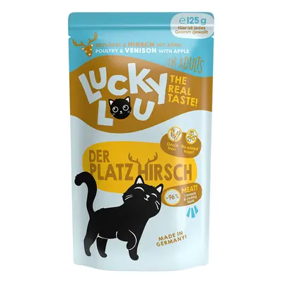 16x125g Lucky Lou Adult Szárnyas & vad nedves macskatáp