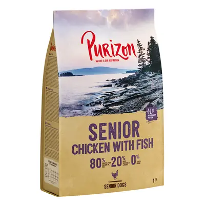 2x1kg Purizon Senior csirke & hal - gabonamentes száraz kutyatáp rendkívüli árengedménnyel