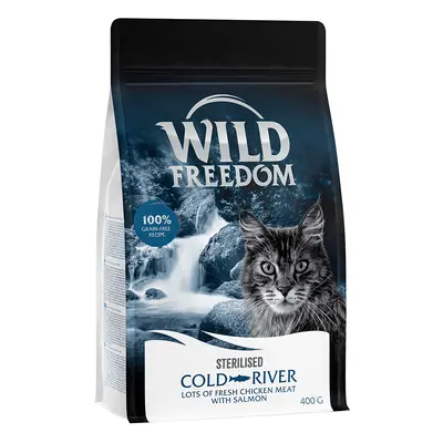 400g Wild Freedom Adult "Cold River" Sterilised lazac gabonamentes száraz macskatáp