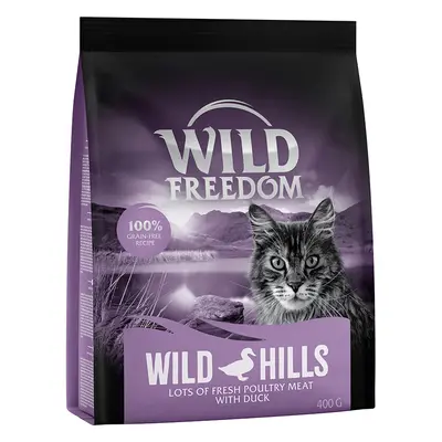 400g Wild Freedom Adult 'Wild Hills' gabonamentes - kacsa száraz macskatáp