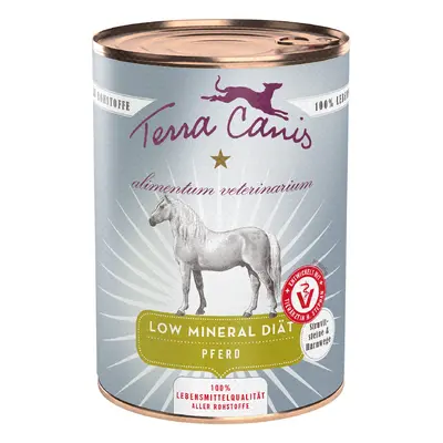 6x400g Terra Canis Alimentum Veterinarium Low Mineral Diet ló nedves kutyatáp