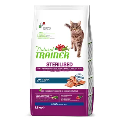 1,5kg Natural Trainer Cat Sterilised mit Forelle Katzenfutter trocken