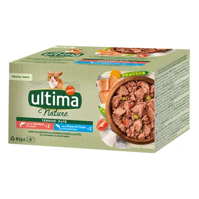 80x85g Ultima Nature Paté lazac & tengeri hal nedves macskatáp 25% árengedménnyel