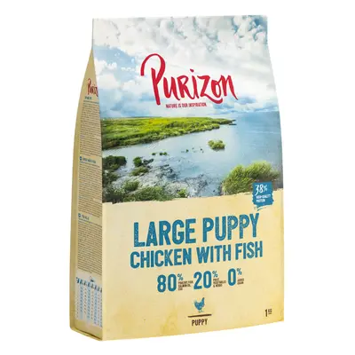 2x1kg Purizon Puppy Large csirke & hal - gabonamentes száraz kutyatáp rendkívüli árengedménnyel