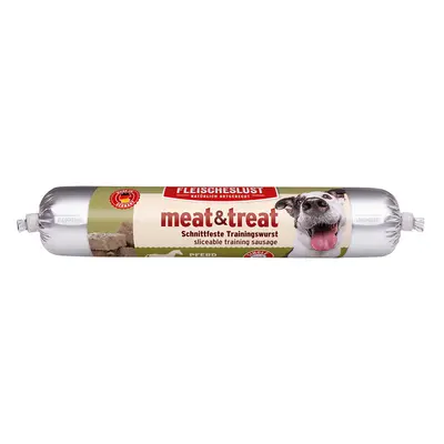 3x80g Fleischeslust meat & treat Ló tréning kutyaszalámi kutyasnack