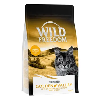 400g Wild Freedom Adult "Golden Valley" Sterilised nyúl - gabonamentes száraz macskatáp