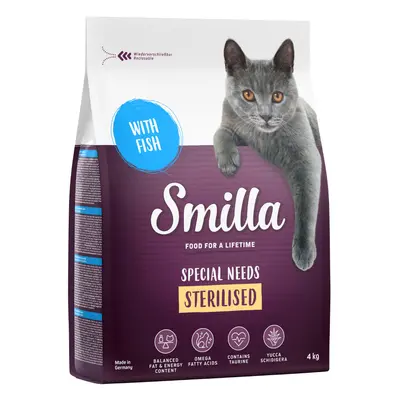 2x4kg Smilla Adult Steirlised hal száraz macskatáp