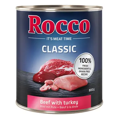 24x800g Rocco Classic nedves kutyatáp- Marha & pulyka