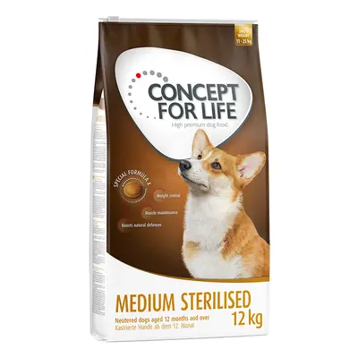 12kg Concept for Life száraz kutyatáp 15% kedvezménnyel! - Medium Sterilised