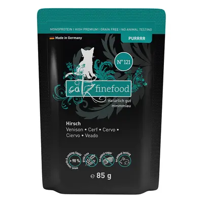 8x85g catz finefood Purrrr No. 121 szarvas tasakos nedves macskatáp