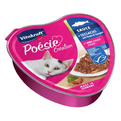 15x85g Vitakraft Poésie Création fekete tőkehal & tészta nedves macskaeledel