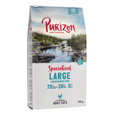 6,5kg Purizon Large Adult csirke & hal - gabonamentes száraz macskatáp