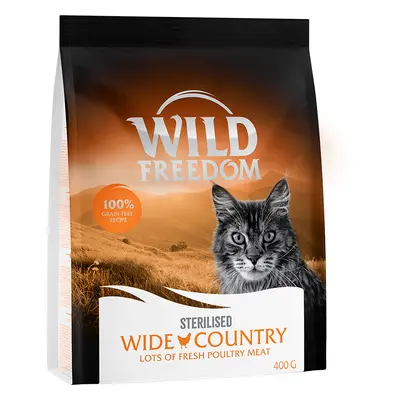 400g Wild Freedom Adult "Wide Country" Sterilised gabonamentes - szárnyas száraz macskatáp